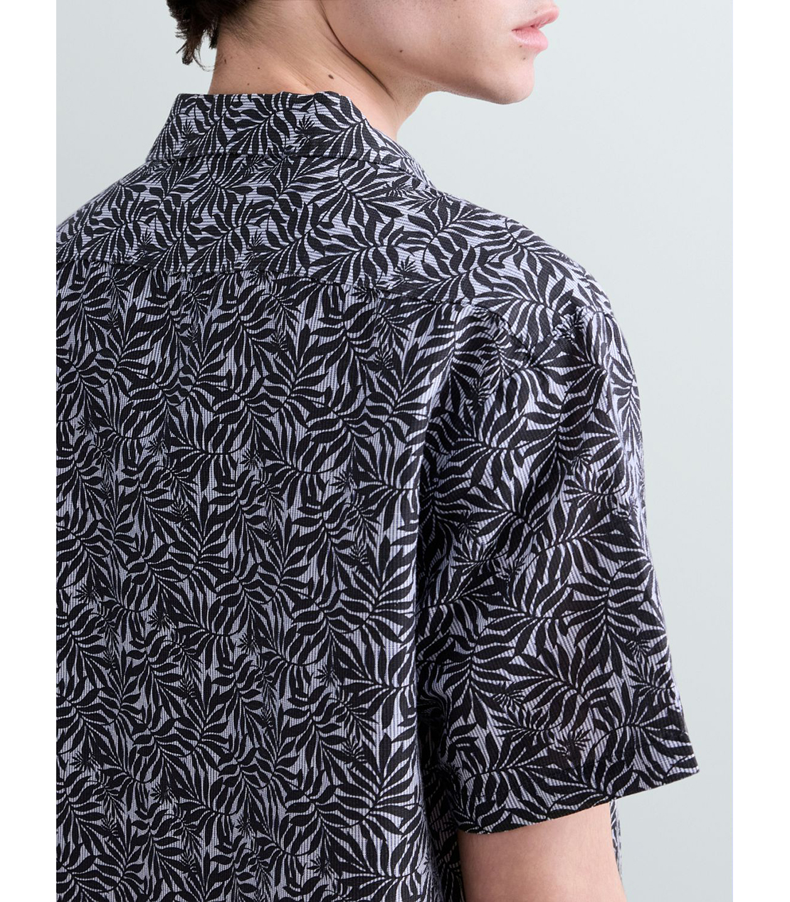 リーフプリントリラックスフィットシャツ 詳細画像 ダークブルー 7